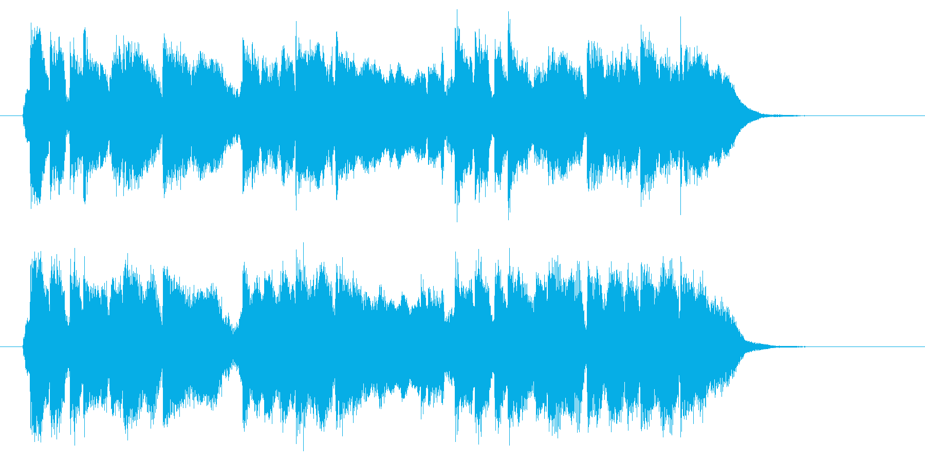 優しくて明るい音色のポップスのジングルの再生済みの波形