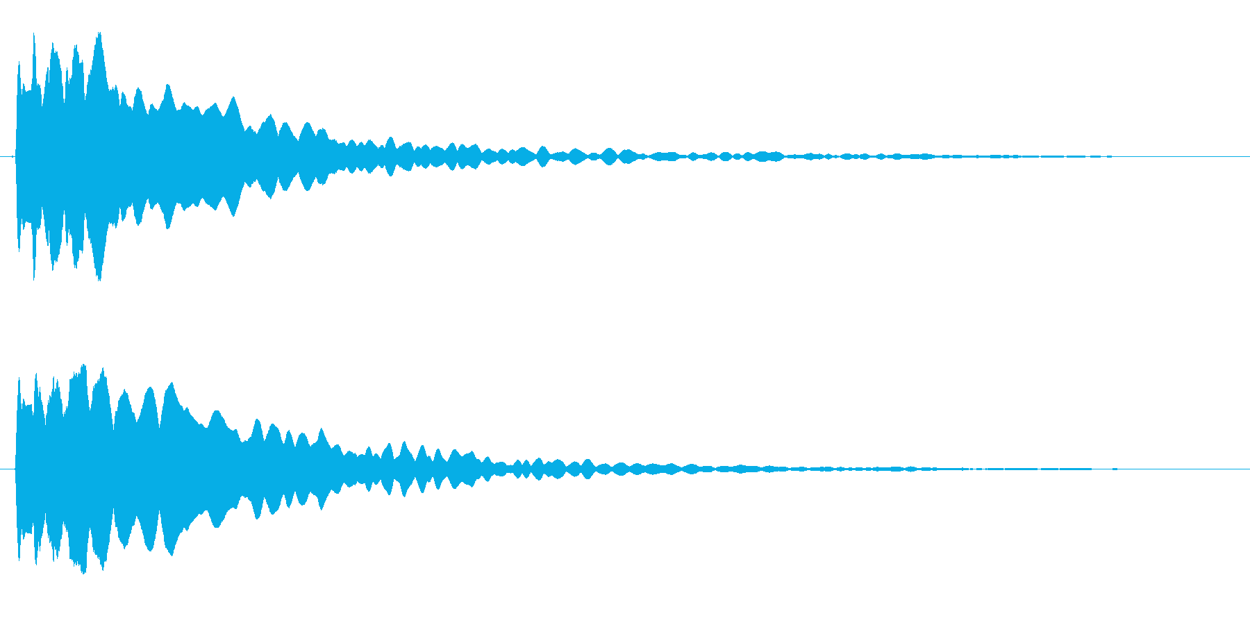 キーン(透明でキレの良い高音)の再生済みの波形