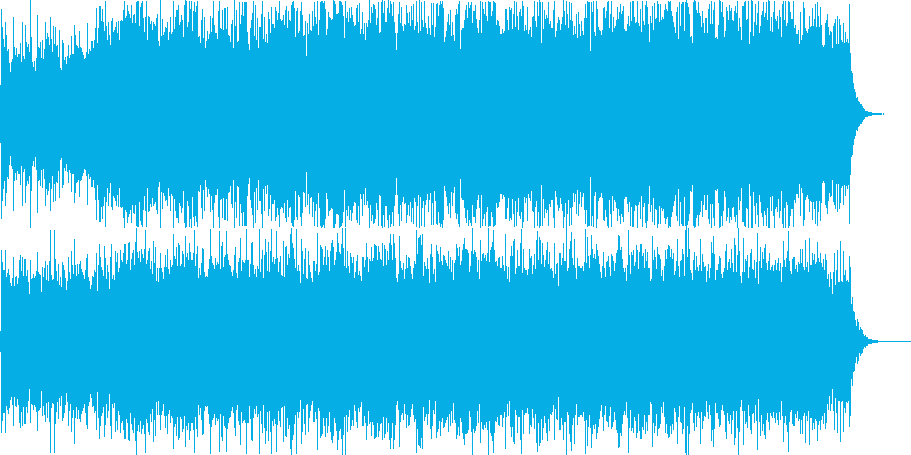 冒険やスペクタクルなシーンのオリジナル曲の再生済みの波形