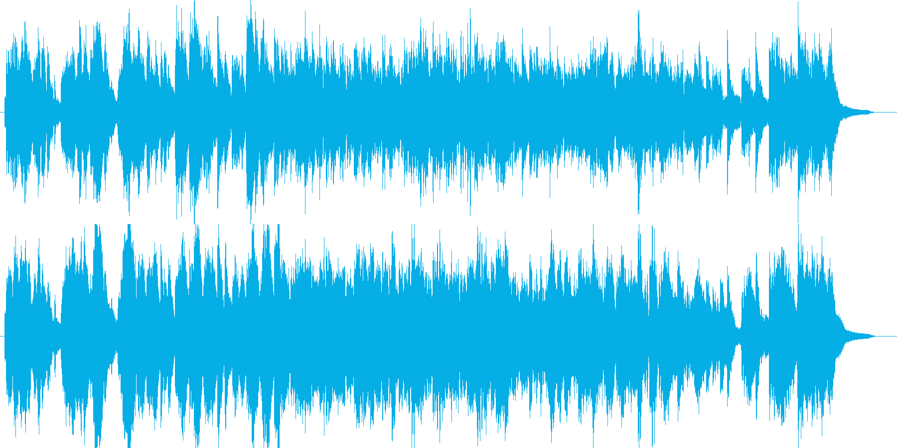 幻想的なピアノメインの楽曲の再生済みの波形