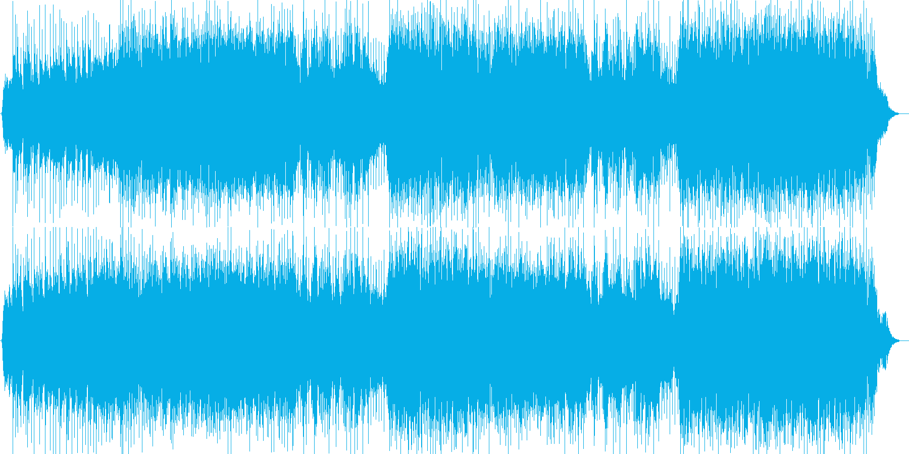 恋愛ドラマ風シンセサイザー曲の再生済みの波形