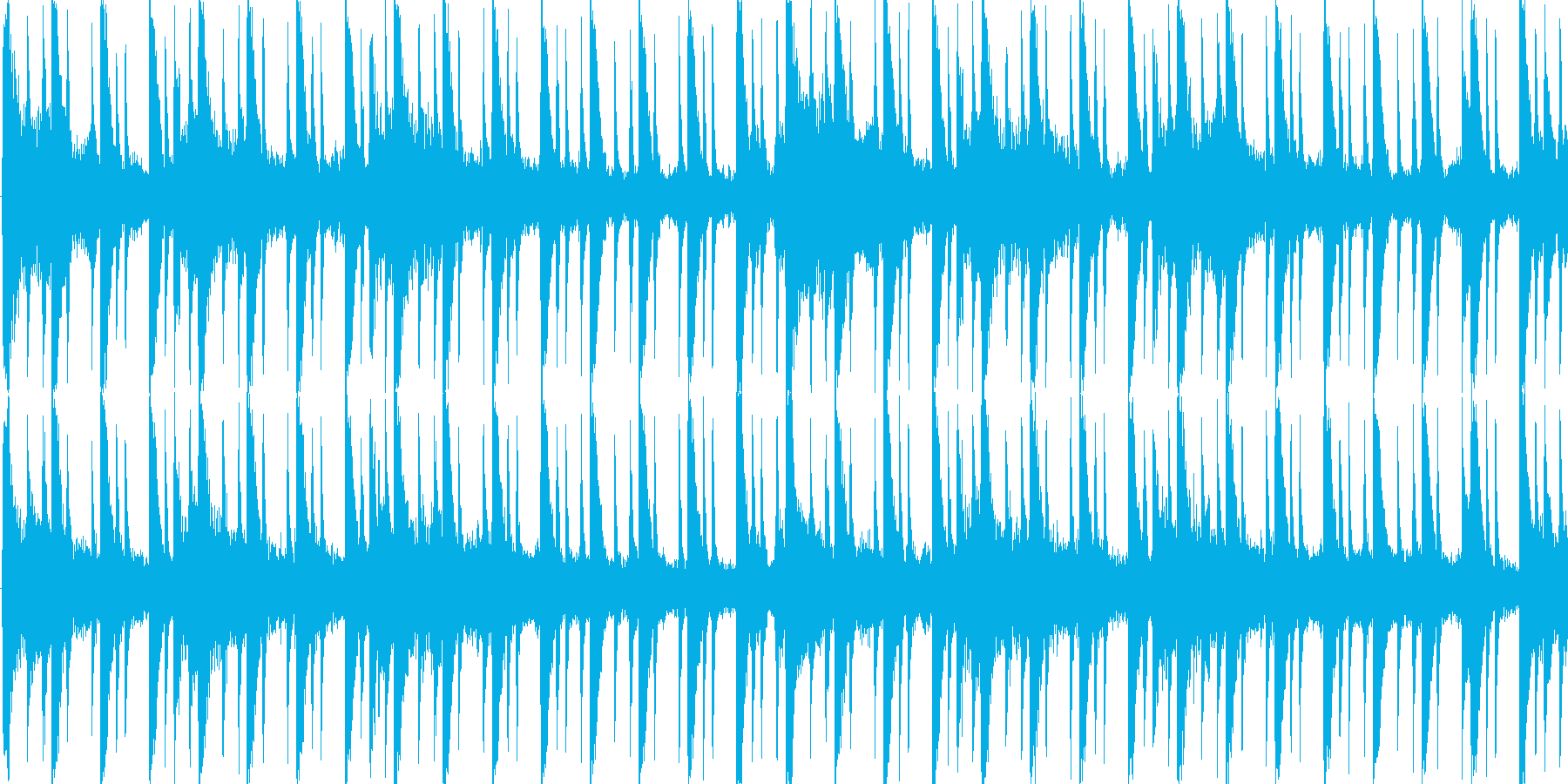 リズムを強調した楽曲です。の再生済みの波形