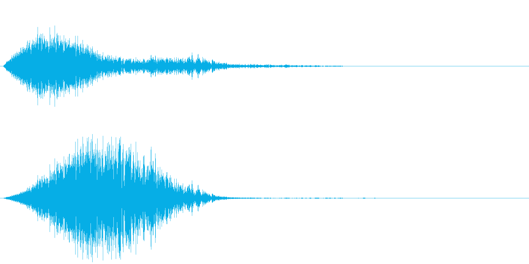 ひゅ~ん・ぴしゅ~んという感じの音ですの再生済みの波形