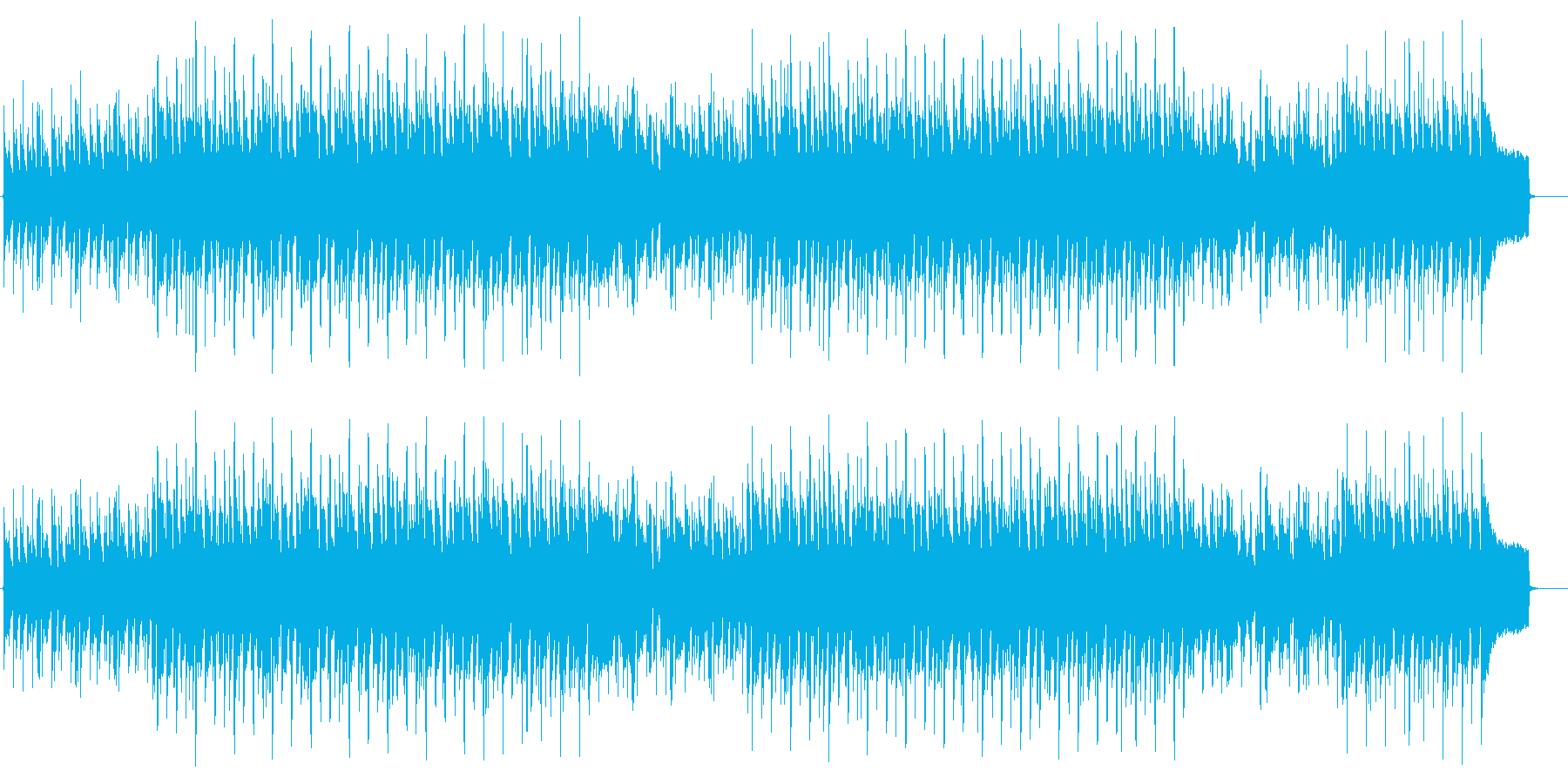 オルガンのゆったりしたBGMの再生済みの波形