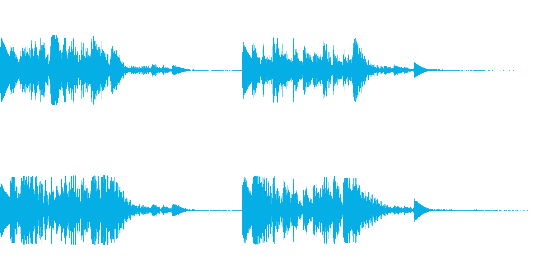 着信音、お知らせ音、アラーム音の再生済みの波形