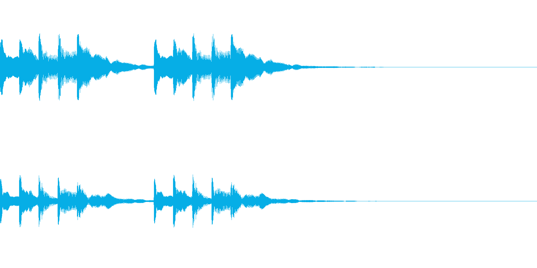 着信音、お知らせ音、アラーム音の再生済みの波形