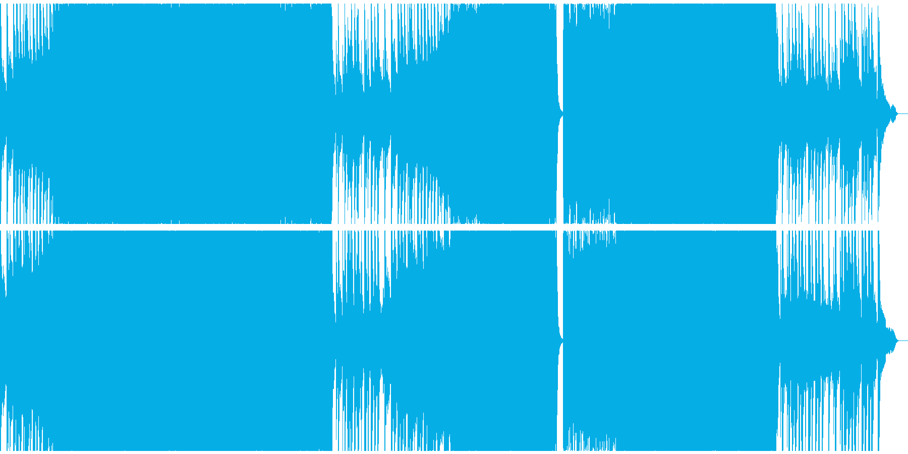 一縷の希望の光から盛り上がっていく曲の再生済みの波形