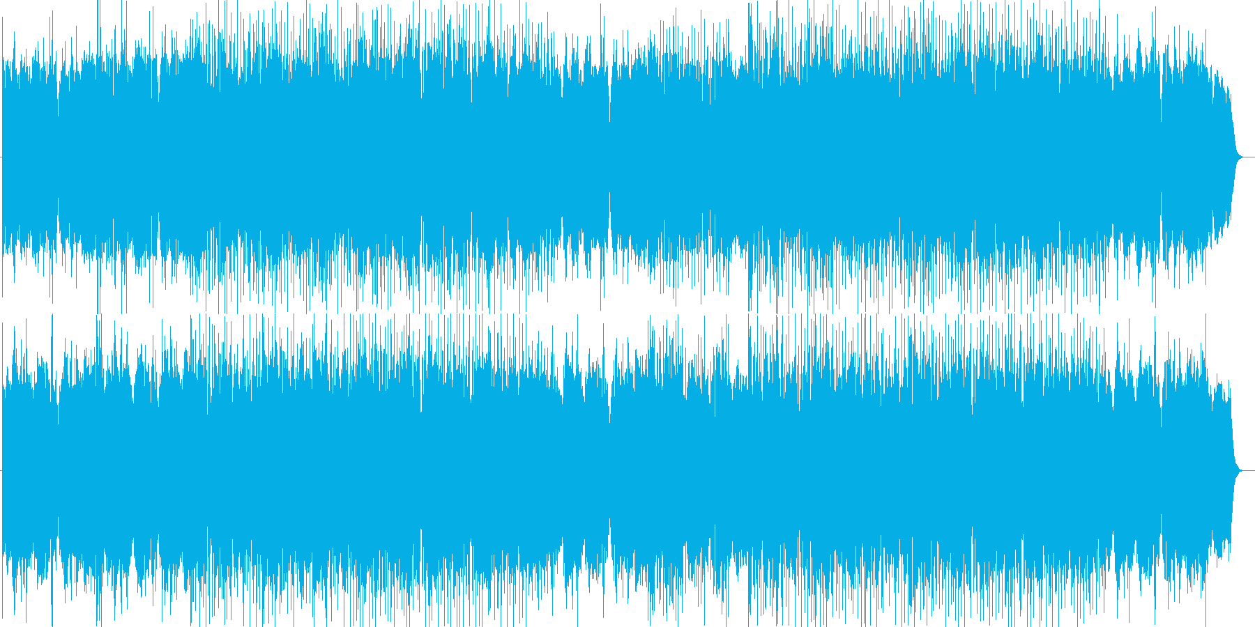 ビブラートとワウの主旋律が初夏をおもう曲の再生済みの波形