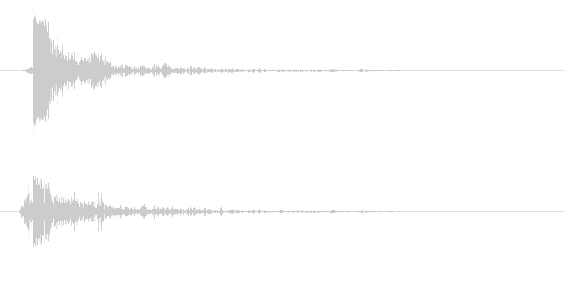 カッという短い効果音の未再生の波形