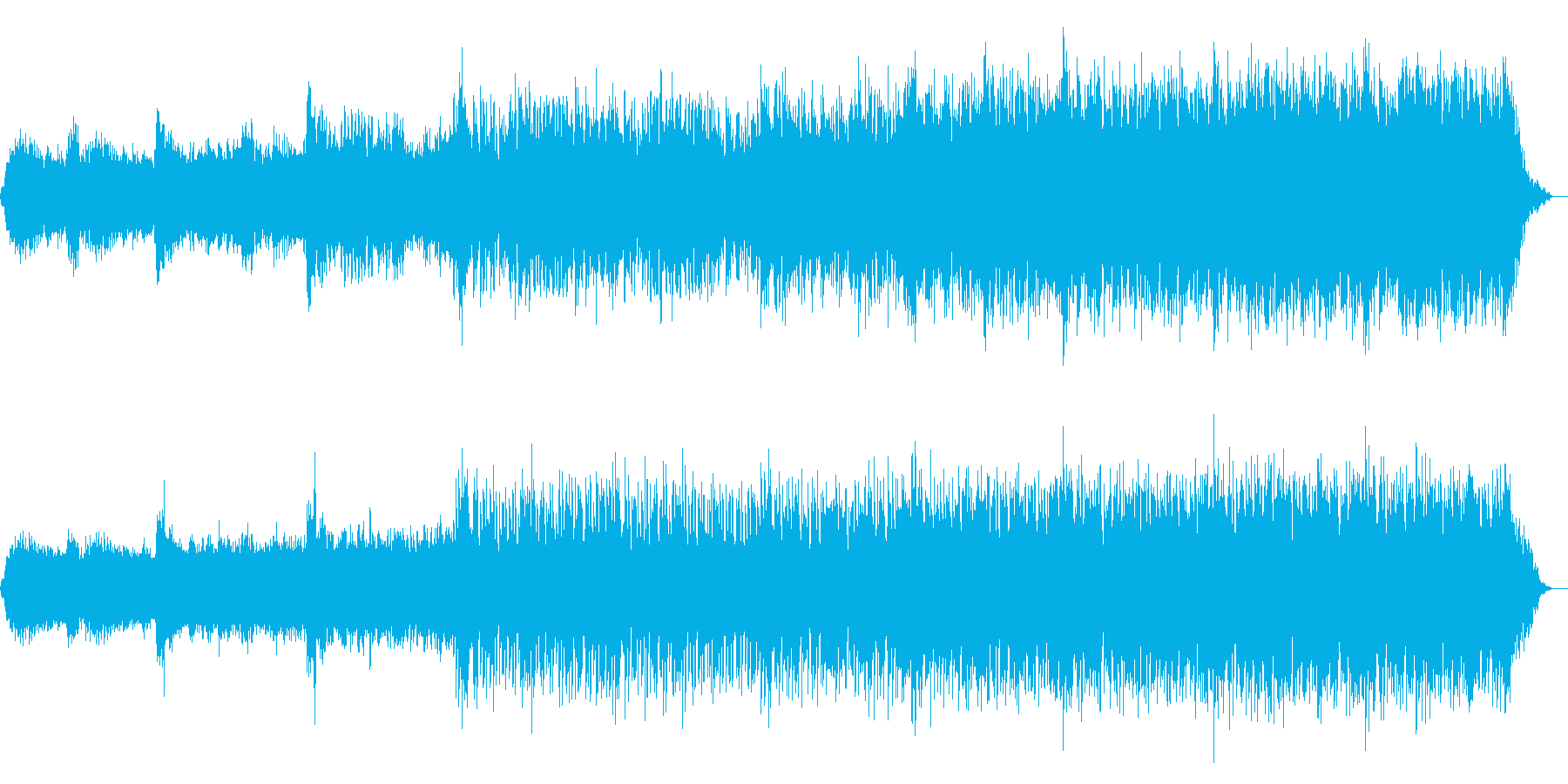 4分BGM ホラー恐怖場面 ピアノや雷の再生済みの波形