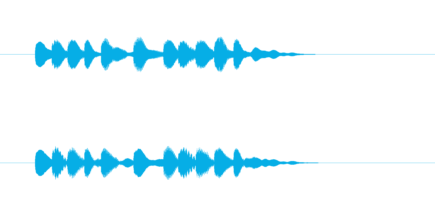 電子マネー音の再生済みの波形
