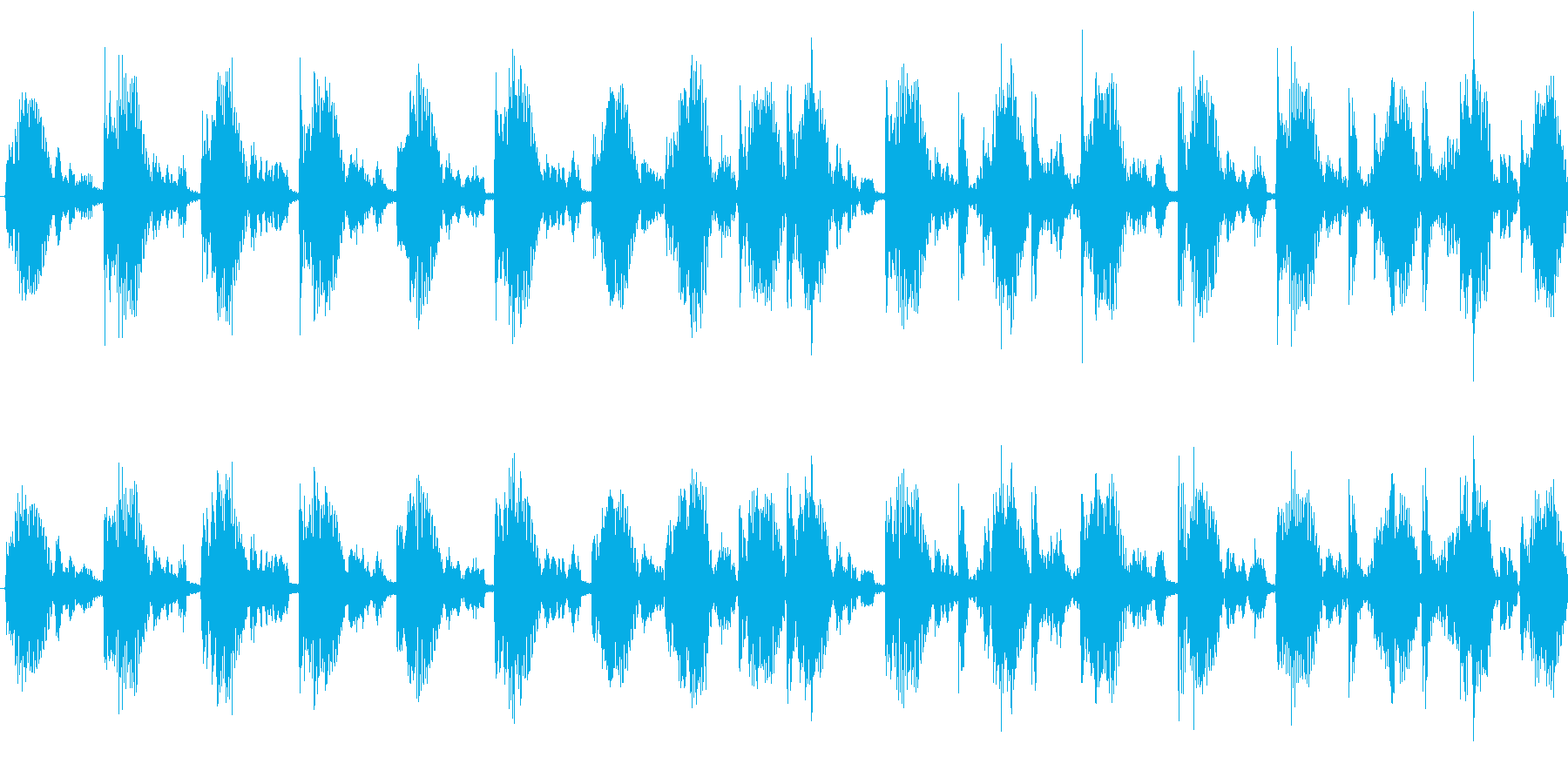リズミックなイメージをした楽曲です。の再生済みの波形