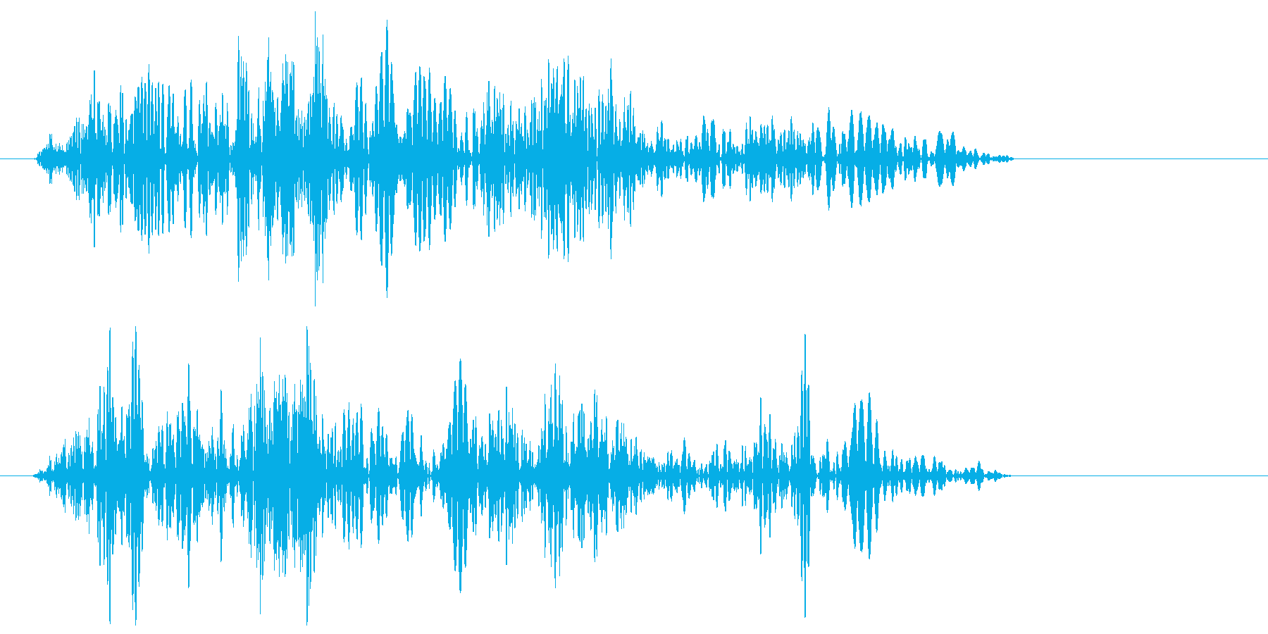 シュルルッ(ロープの音)の再生済みの波形