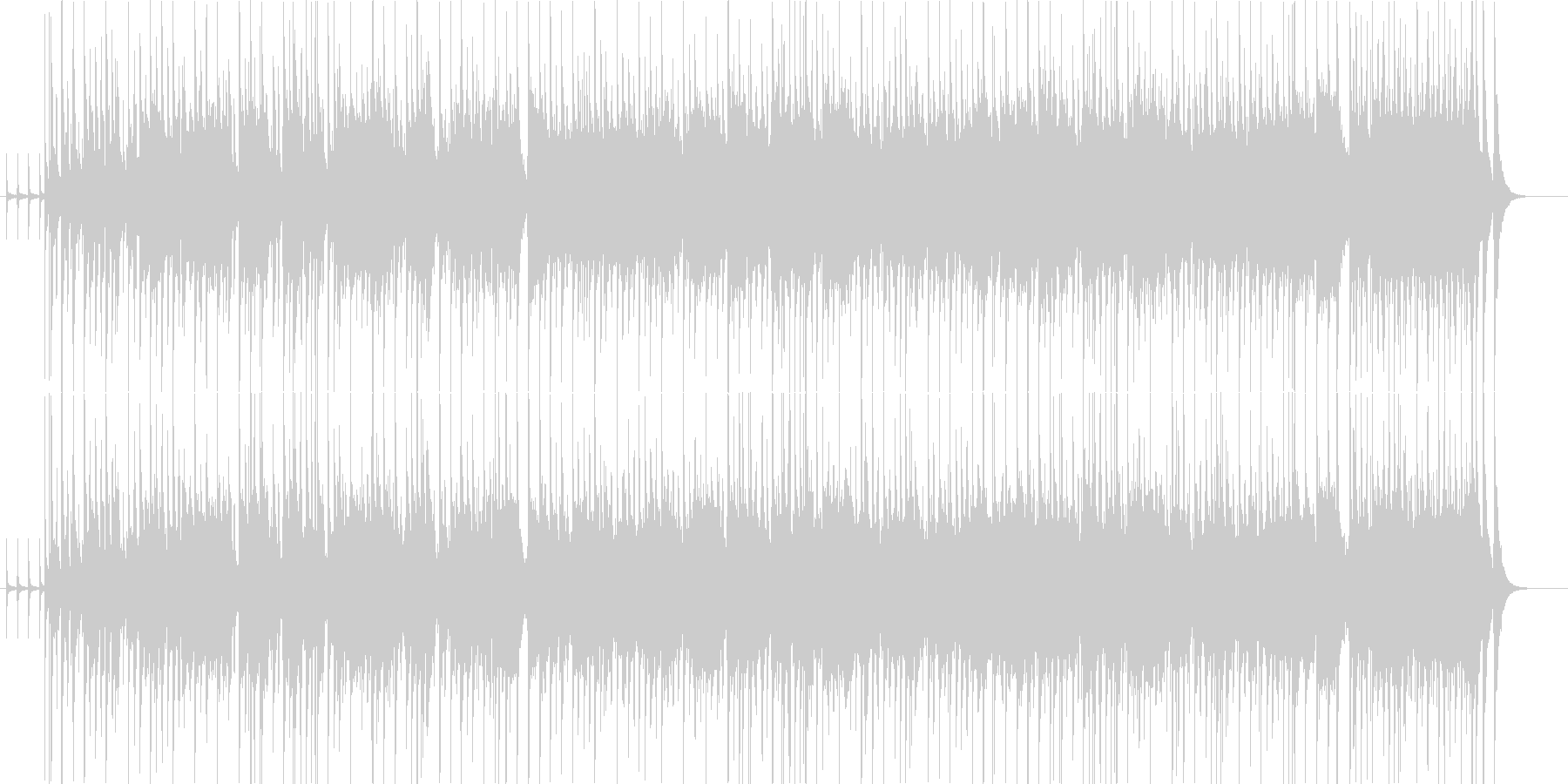 ファンキーなリズムの曲の未再生の波形