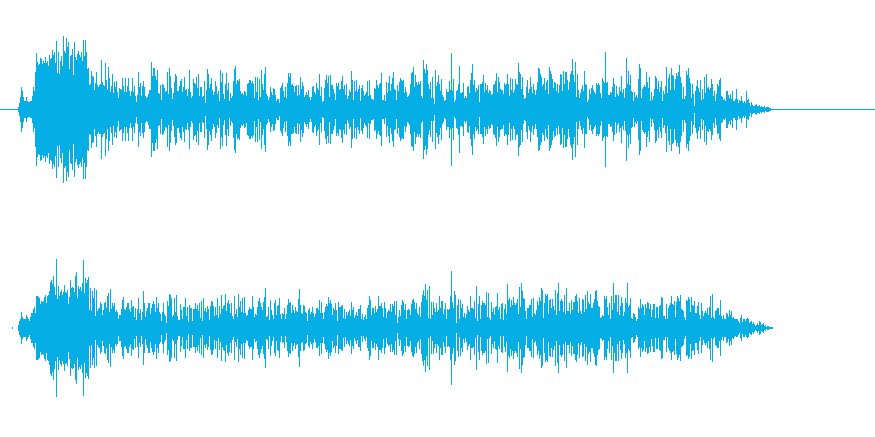 ブーンというマシン作動音の再生済みの波形