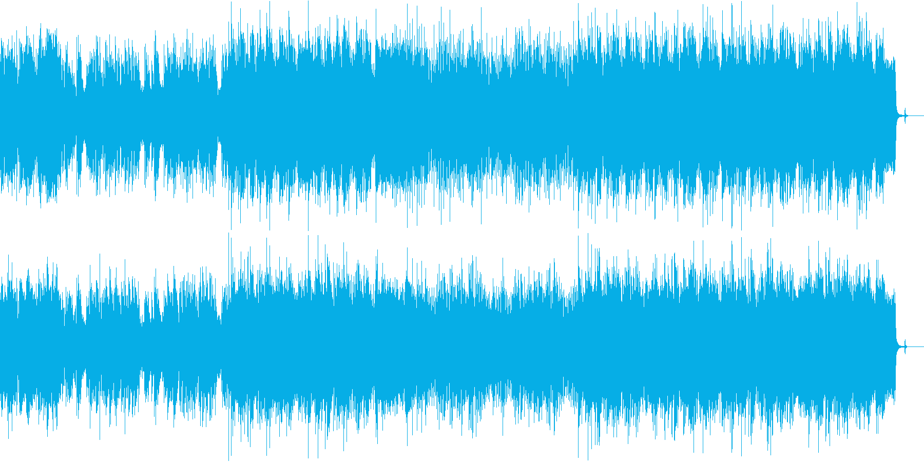 スローでドラマチックな映画音楽風の曲の再生済みの波形