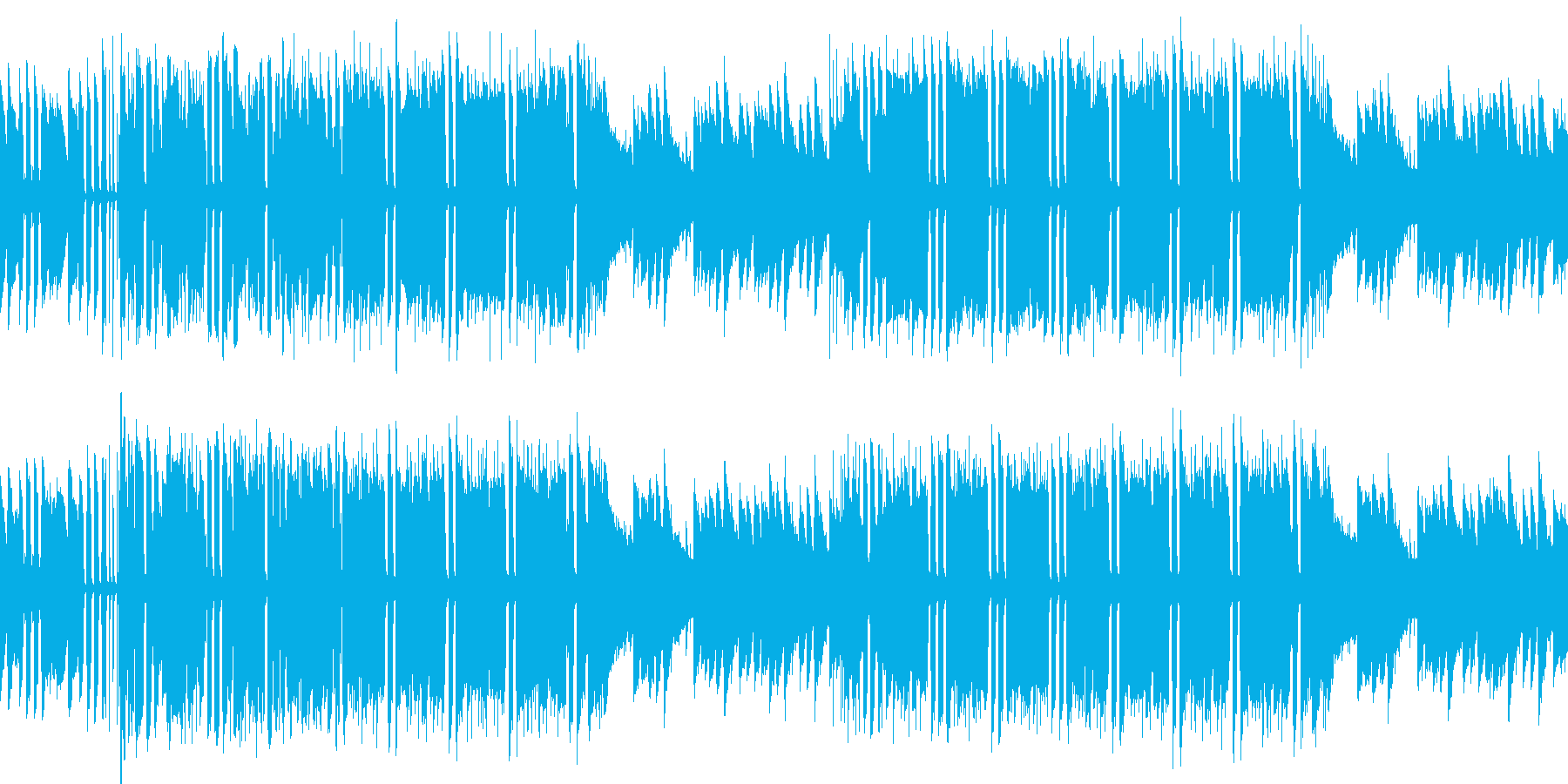 穏やかで優しい雰囲気のアコギ楽曲ループの再生済みの波形