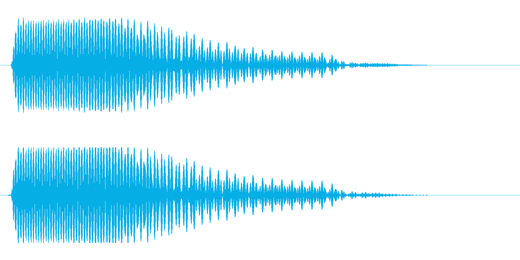 ベース(短めの音色)の再生済みの波形