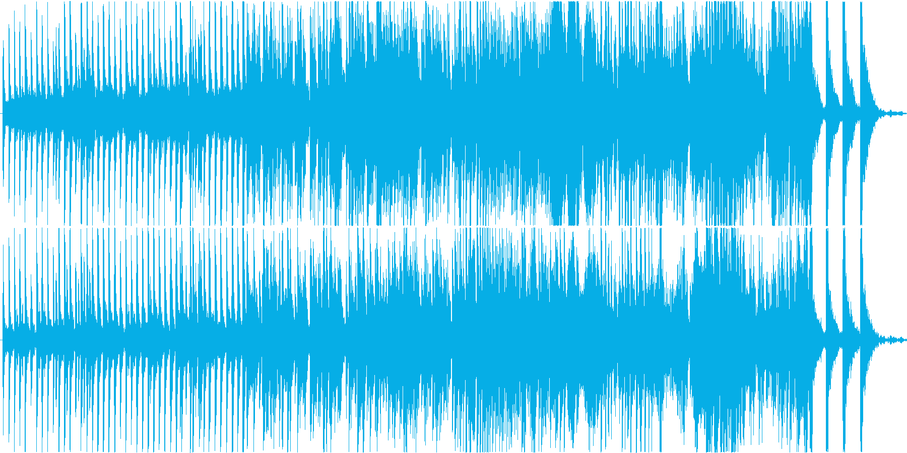 ファンタジー要素のある現代音楽ピアノ曲の再生済みの波形