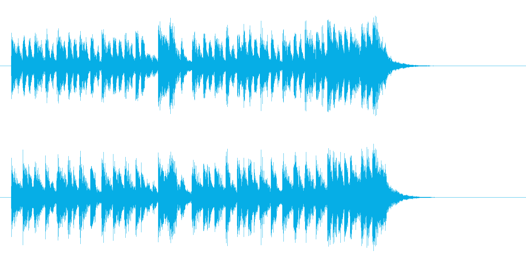 愛らしいコミカル調BGM(イントロ)の再生済みの波形