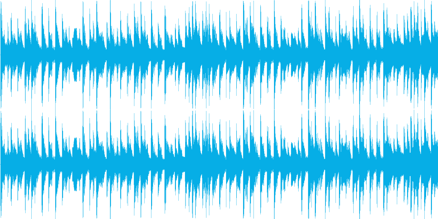 リズミックなイメージをした楽曲です。の再生済みの波形
