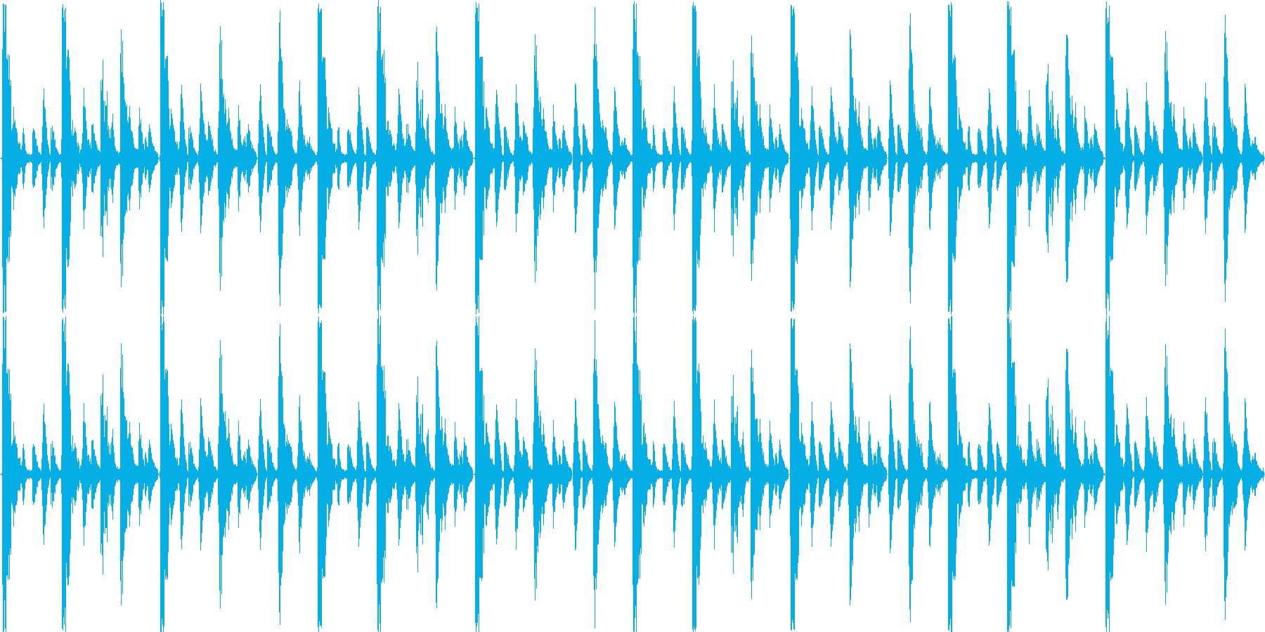 ドラムンベースを基本にした楽曲です。の再生済みの波形