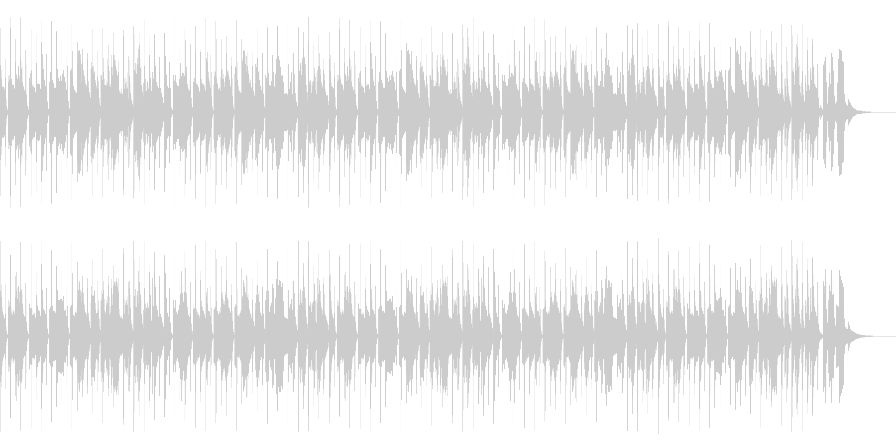 かわいいパズルBGM(ハイスピード)の未再生の波形