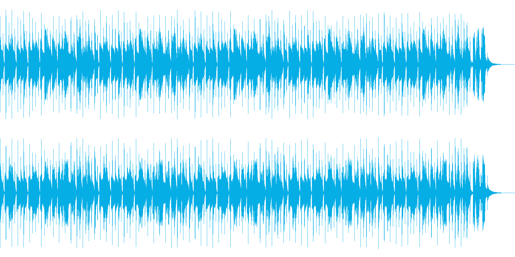 かわいいパズルBGM(ハイスピード)の再生済みの波形