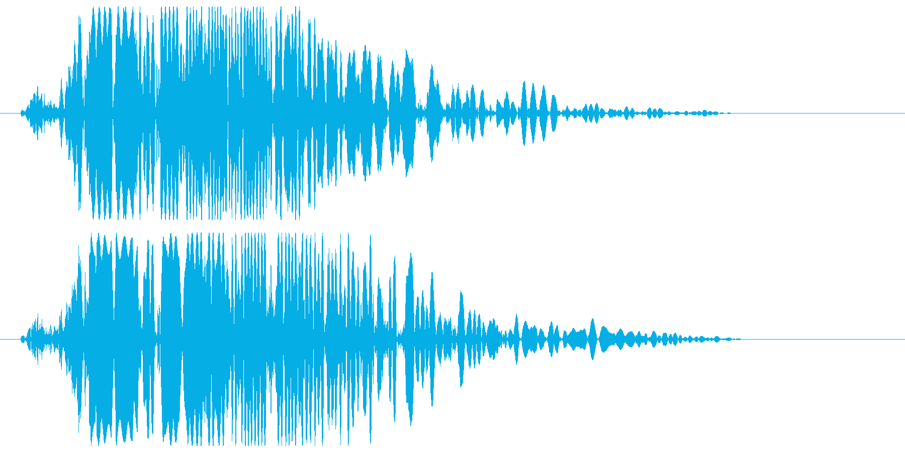 ボコッ (強めの打撃音)の再生済みの波形