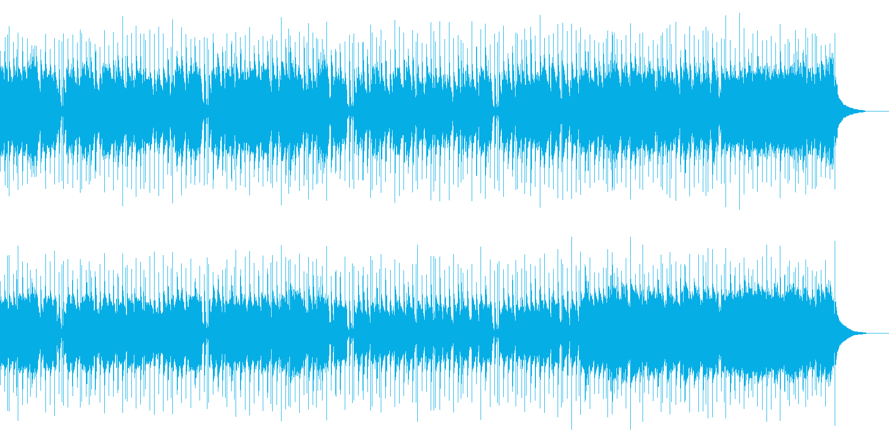 こども向けのほんわかBGMの再生済みの波形