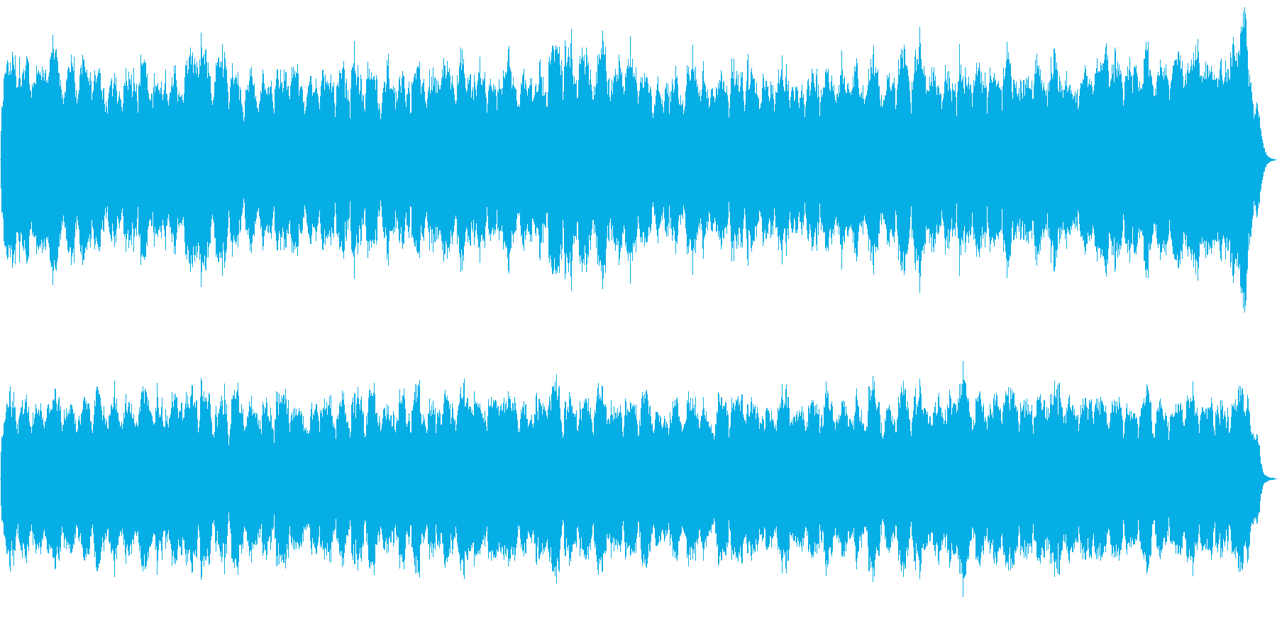 パイプオルガン用オリジナル四声の曲の再生済みの波形