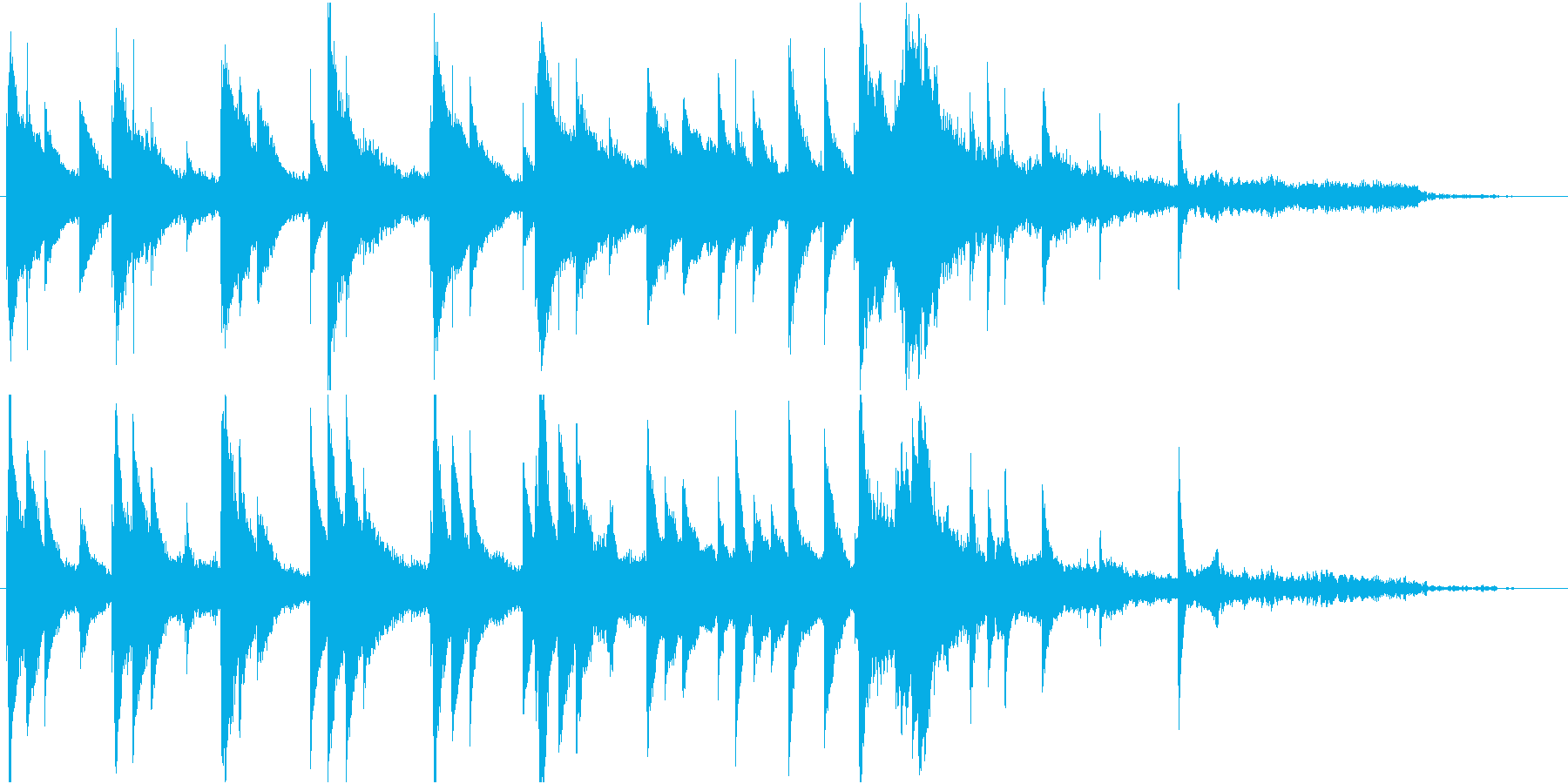 自然の恵みをイメージした短いピアノ曲の再生済みの波形
