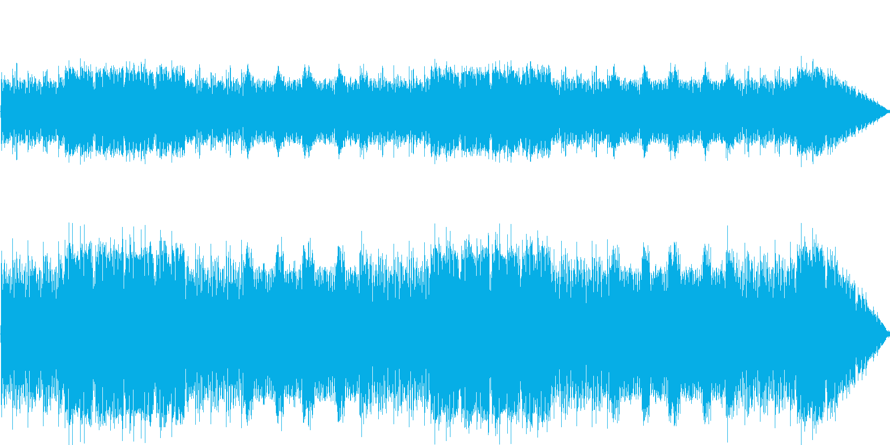 チップチューンによるフージョン系楽曲の再生済みの波形