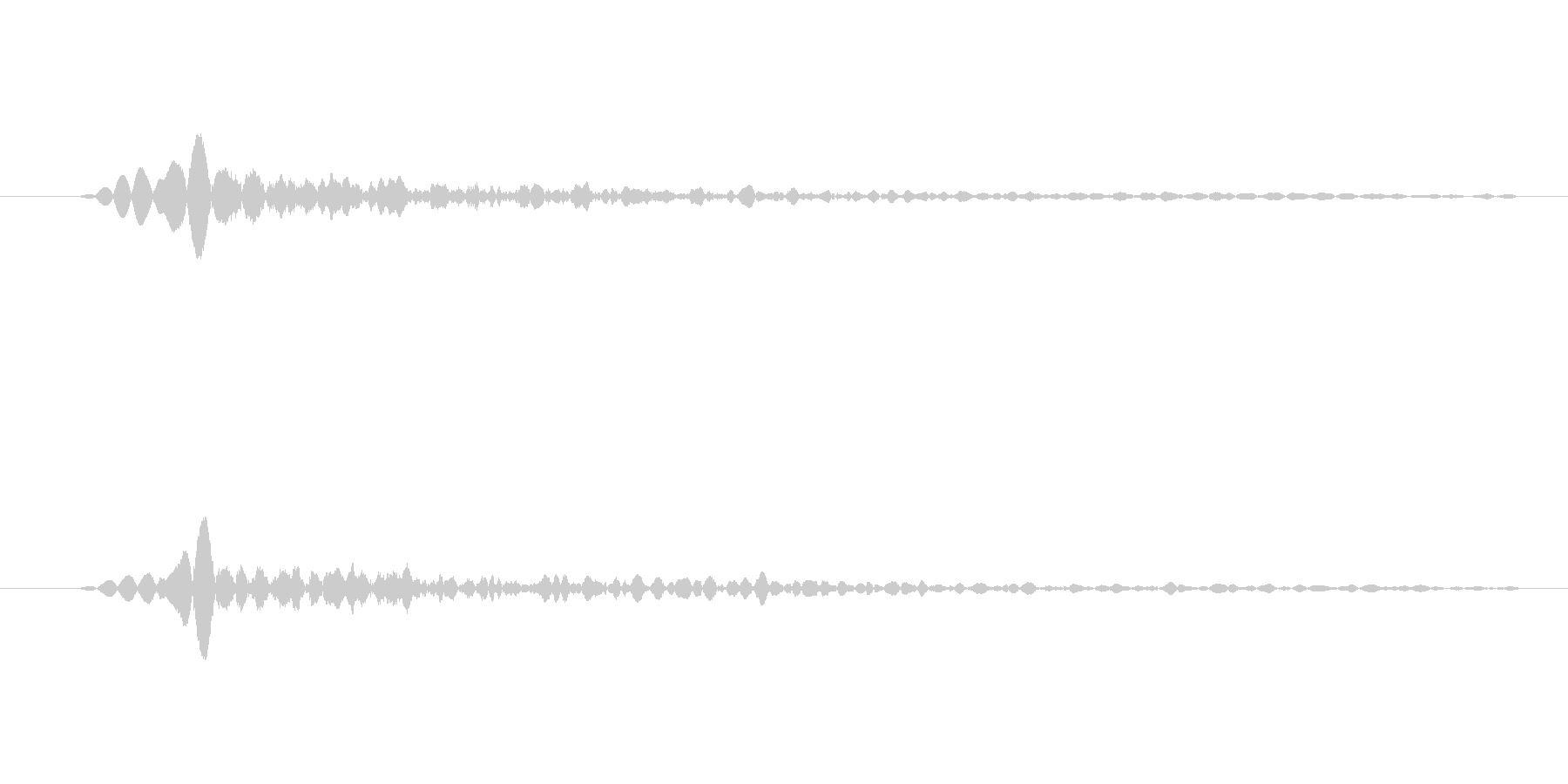 秒数の音の未再生の波形