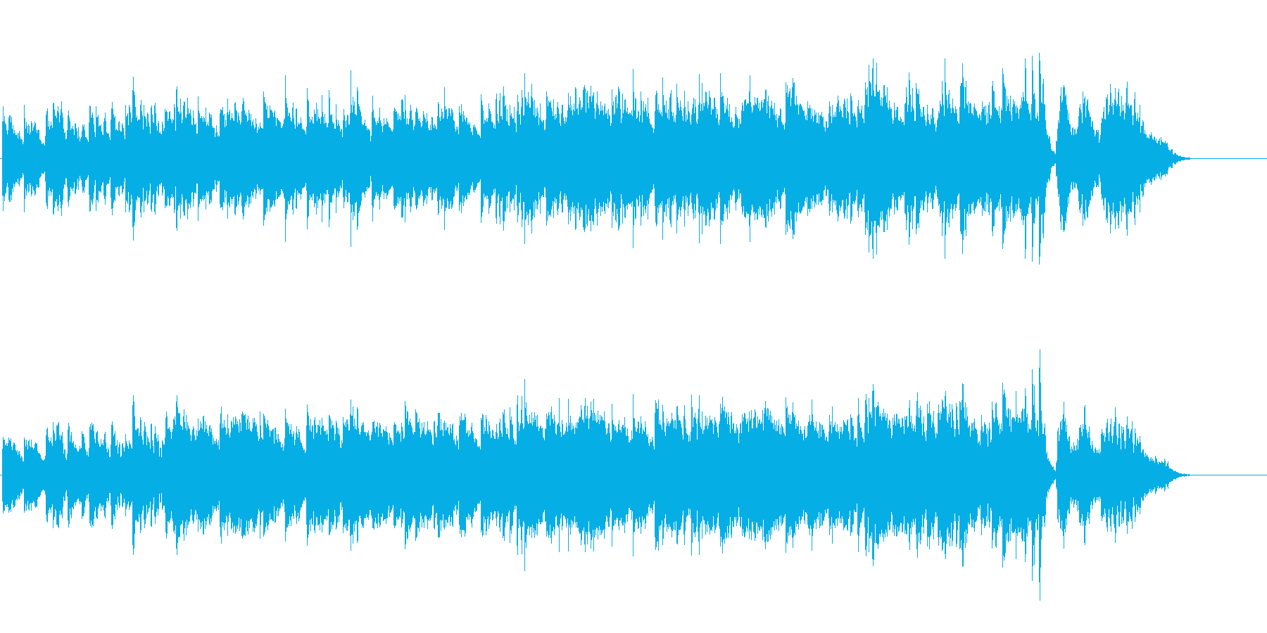 ゆったりとした環境音楽風の再生済みの波形