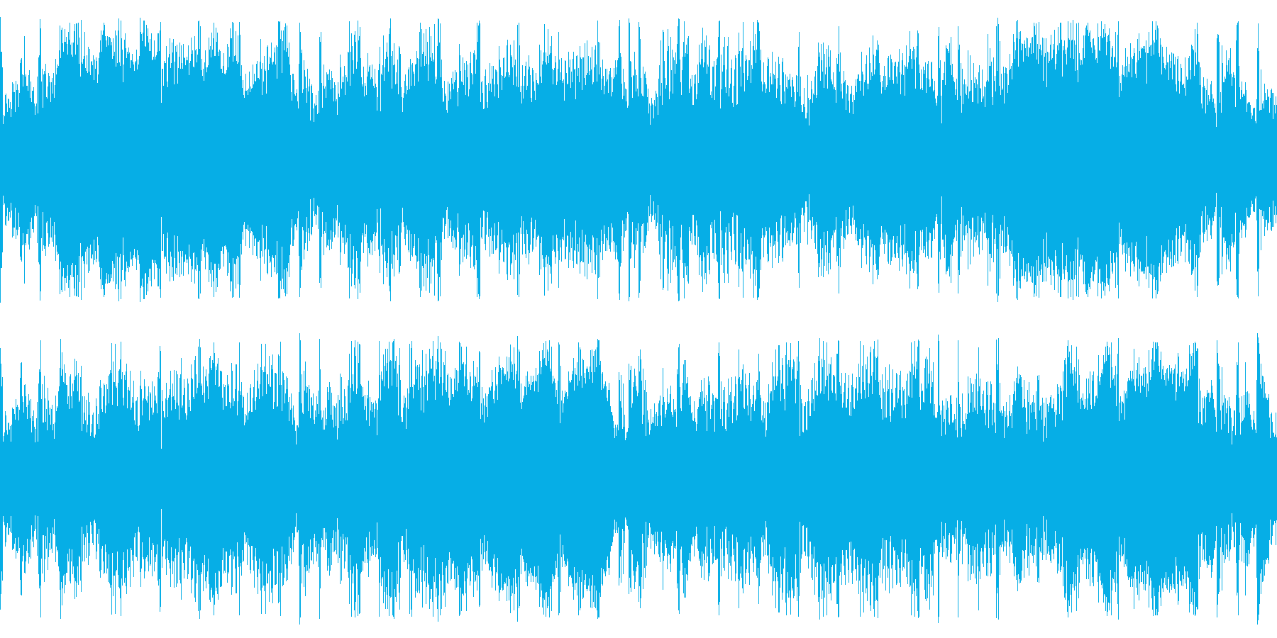 淡々としたリズムを刻む楽曲です。の再生済みの波形