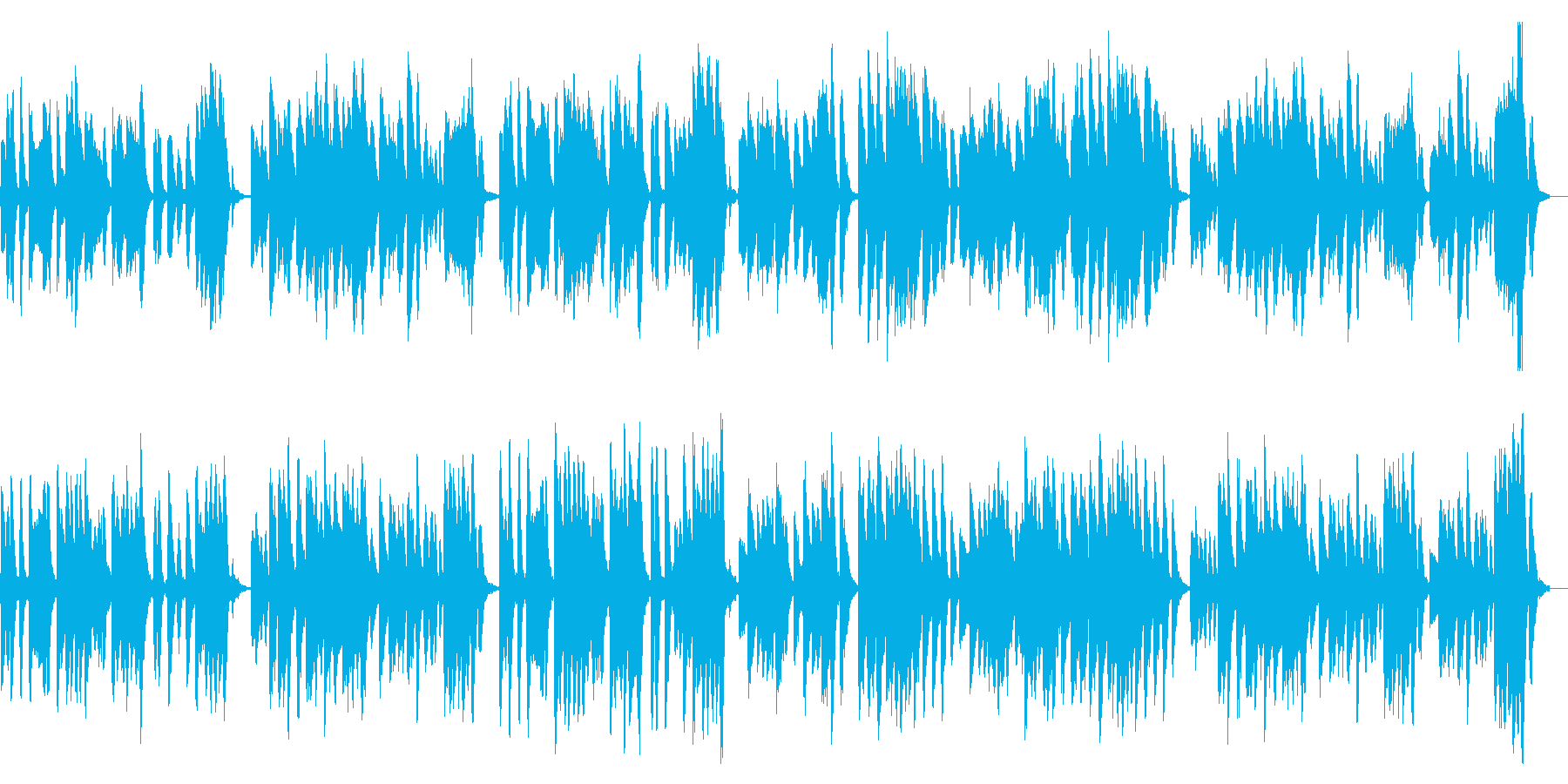 やさしい雰囲気のピアノ曲の再生済みの波形