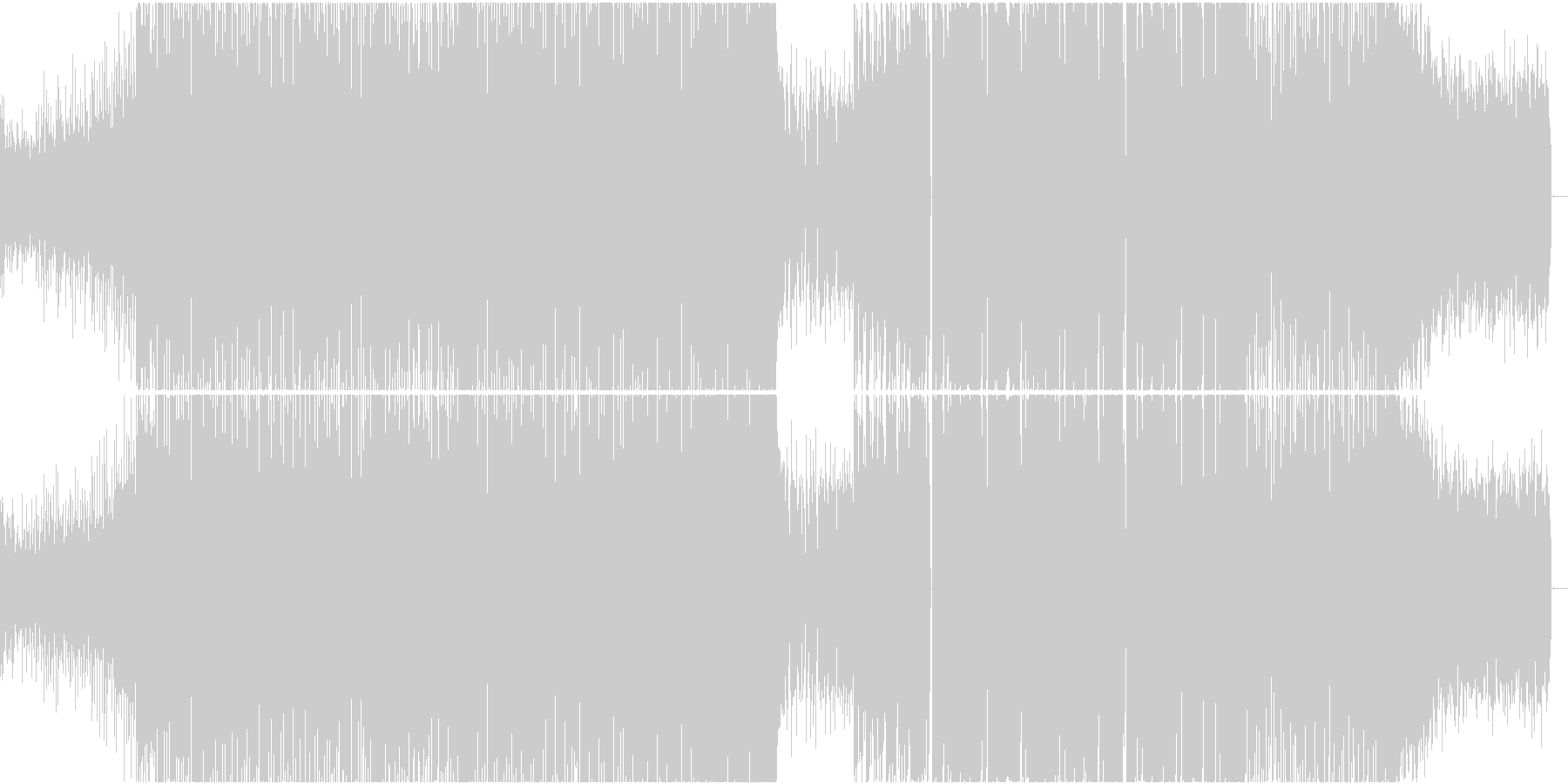 BPM125のダンストラックの未再生の波形