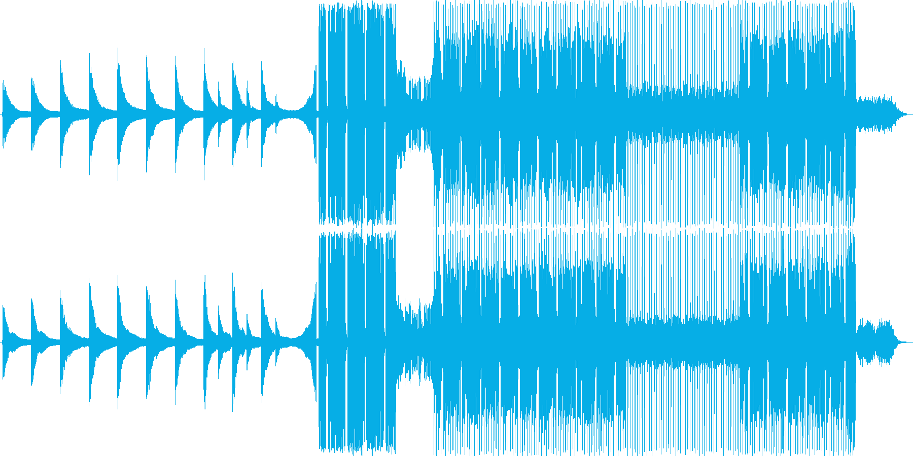 プロレス入場曲風アンビエントロックの再生済みの波形