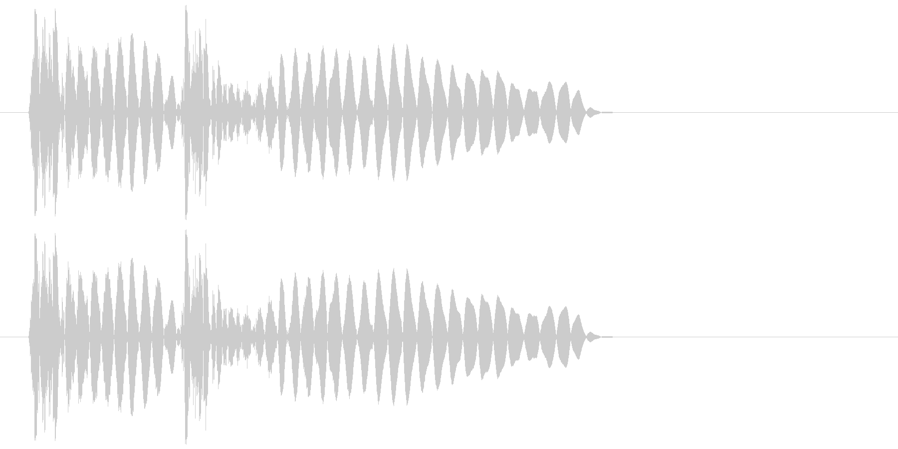 チープなドラムで作ったクリック音の未再生の波形
