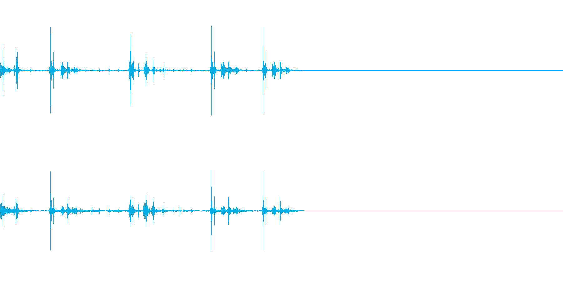 水溜りを歩く音です(跳ねるように)の再生済みの波形