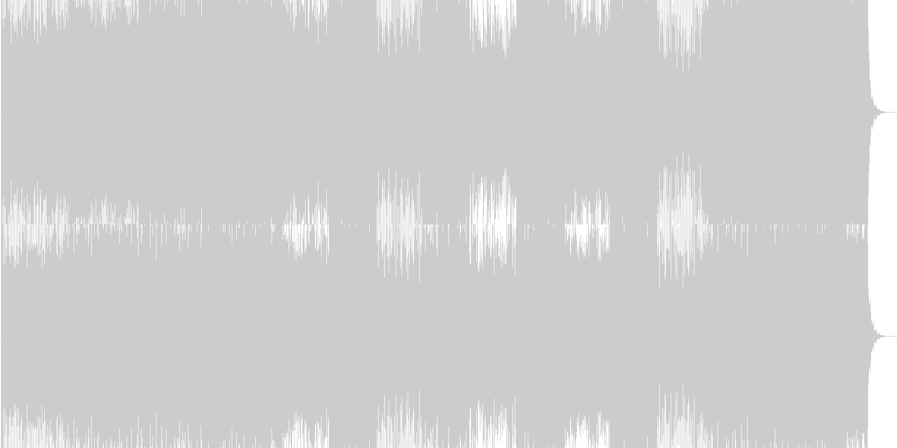 疾走感のあるダンス音楽の未再生の波形