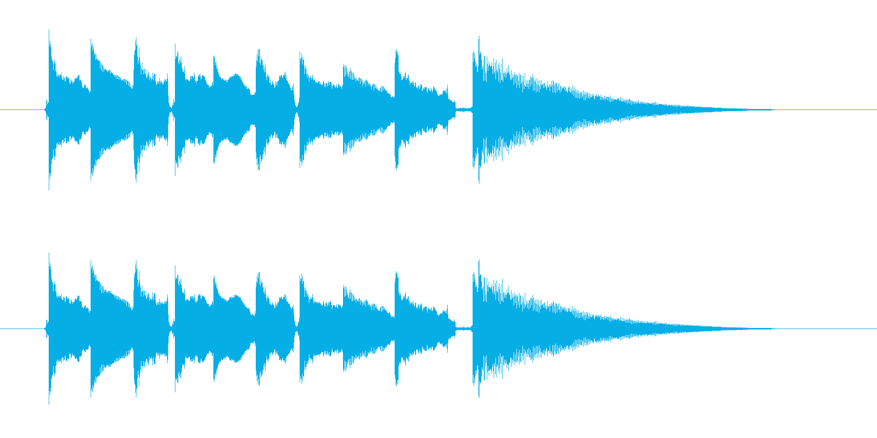 美しく切ないギター音(弦、弾く)の再生済みの波形
