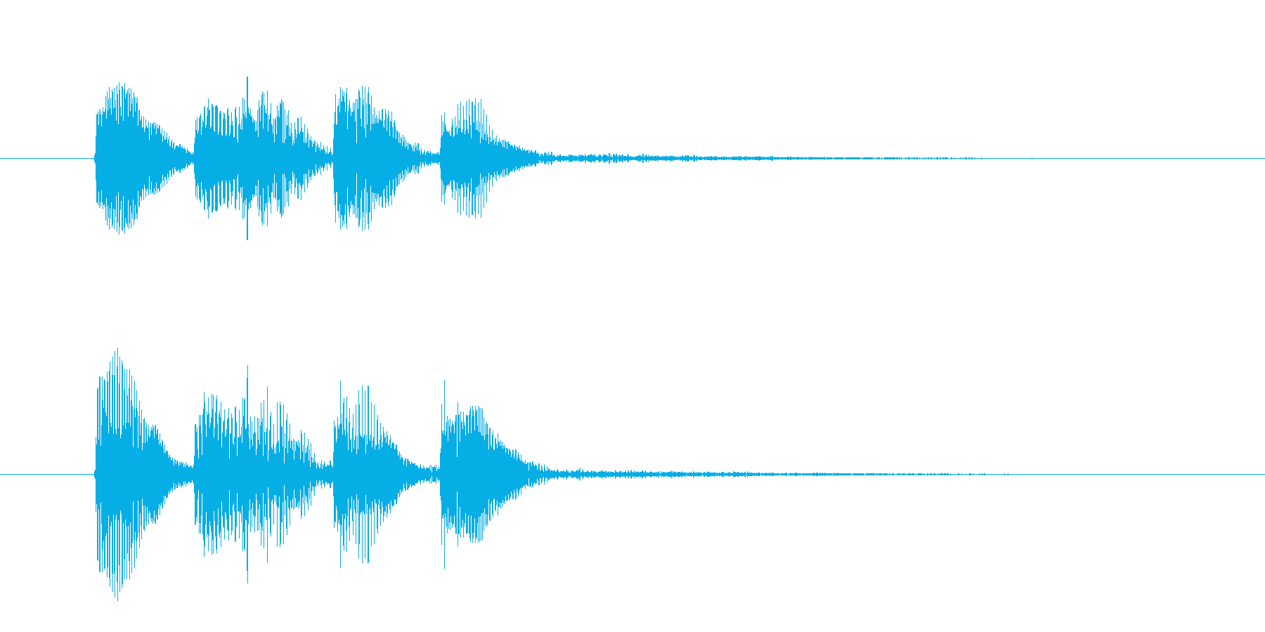 ピアノだけの低音が格好いいジングルの再生済みの波形