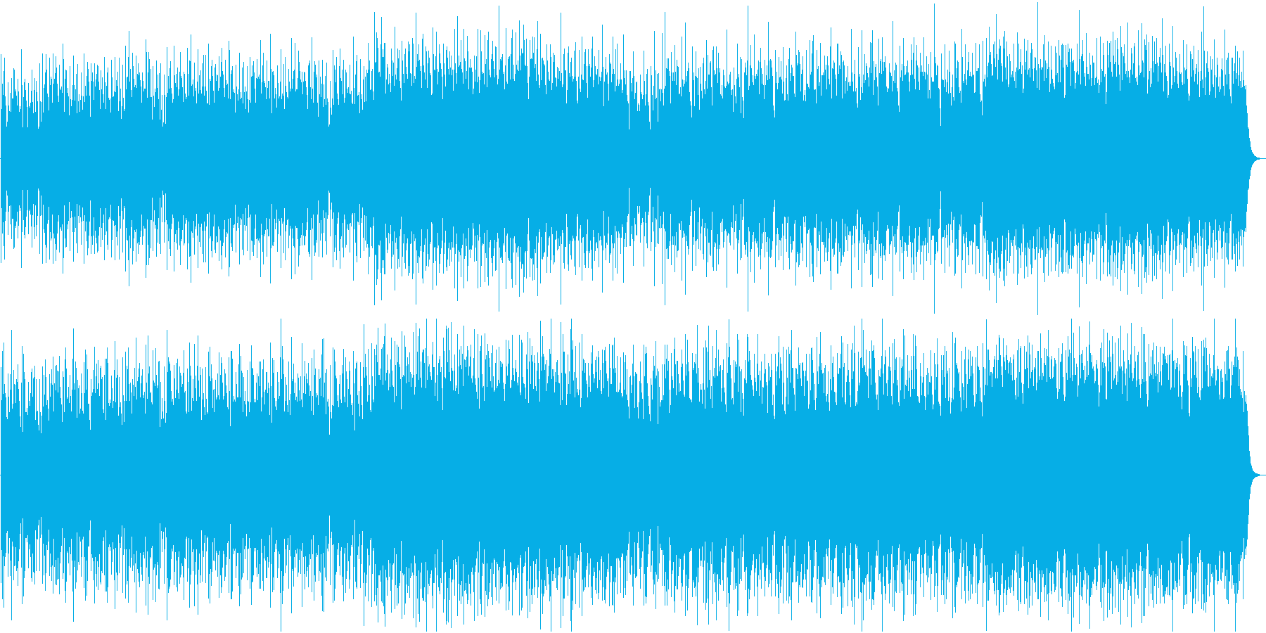 軽やかなアフリカ調パーカッションの曲の再生済みの波形