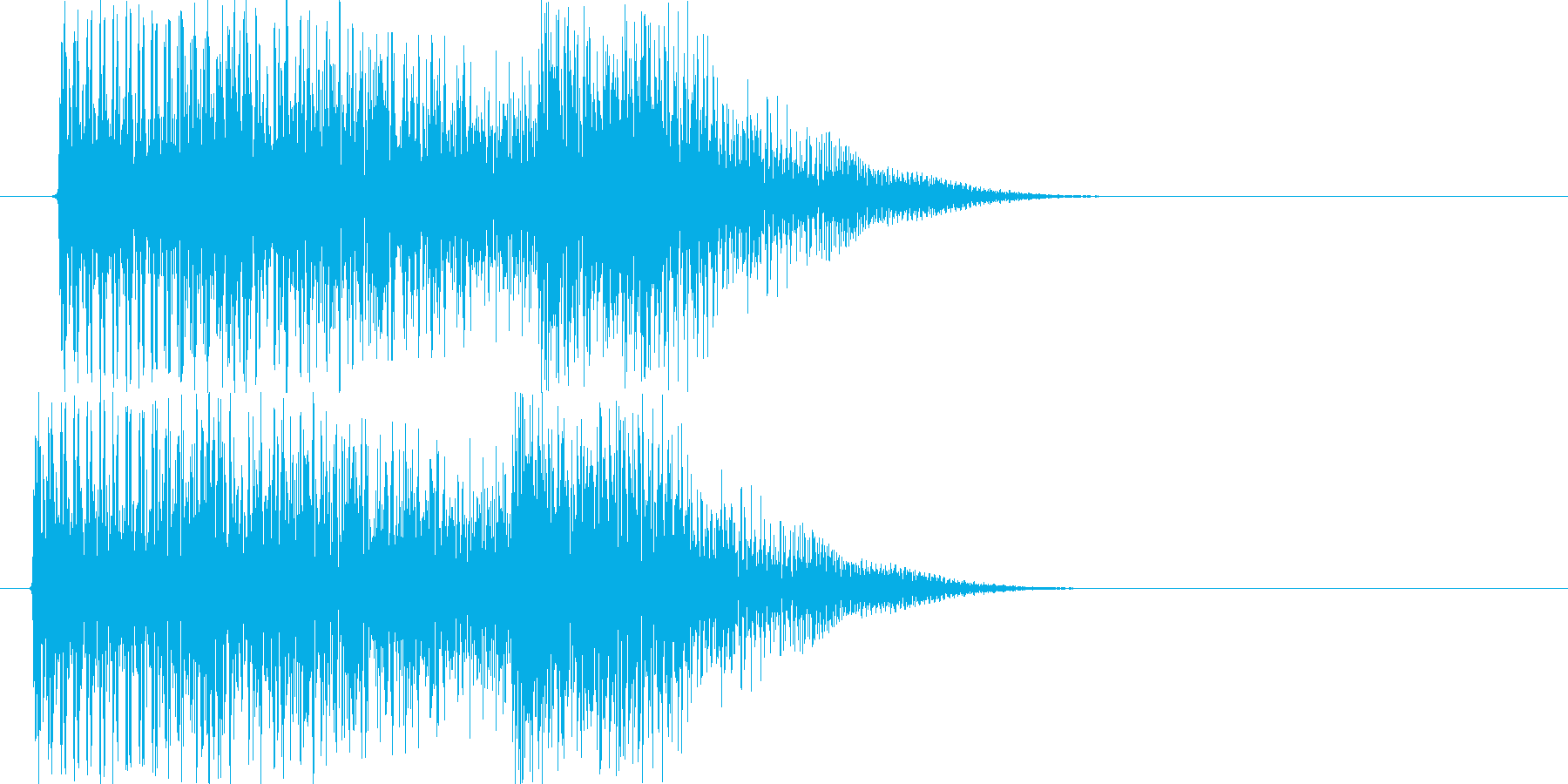 テロリラン_低音(スロットでの確定音)の再生済みの波形