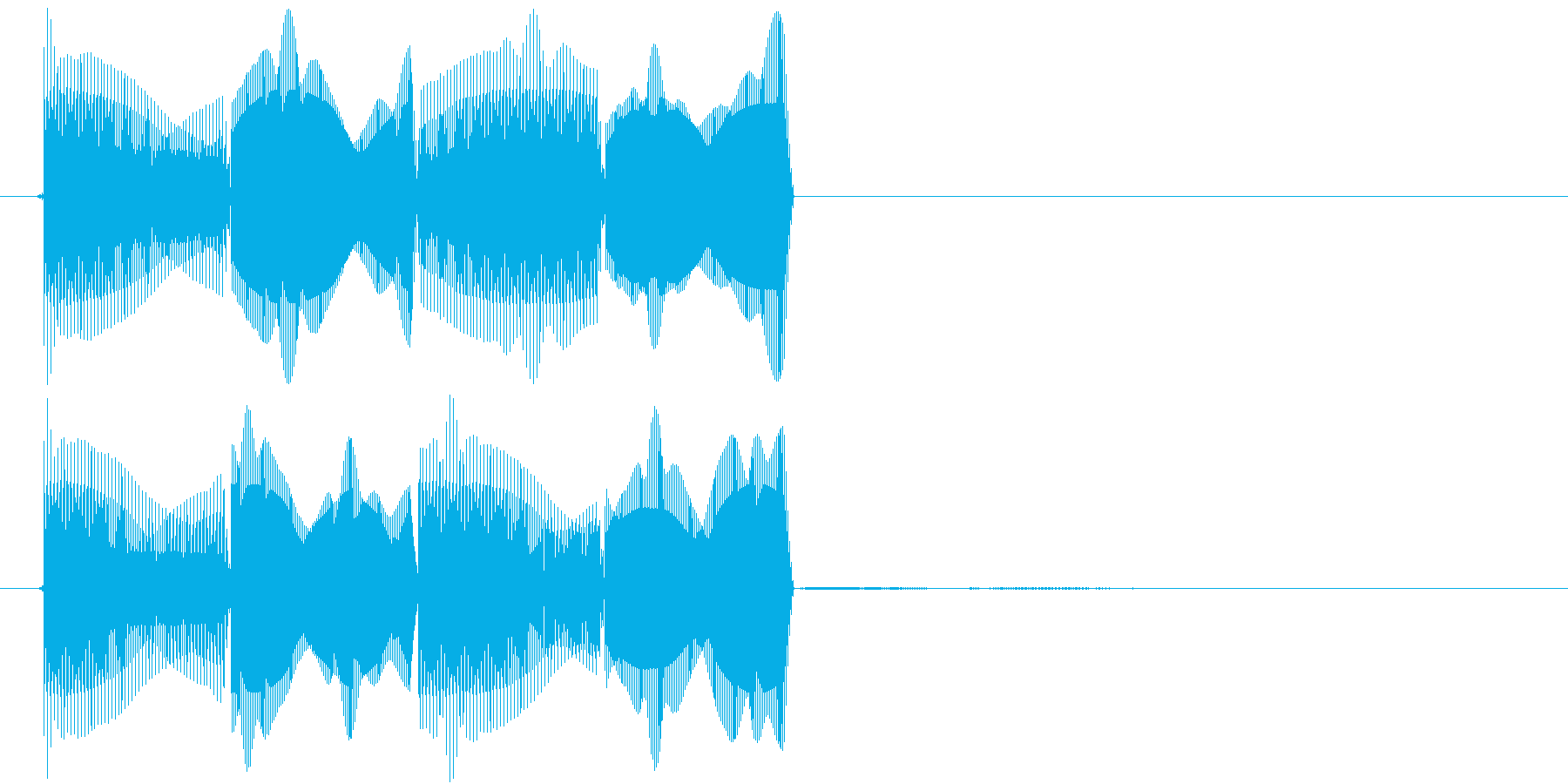 ピコピコ(エラー・アラート音)の再生済みの波形
