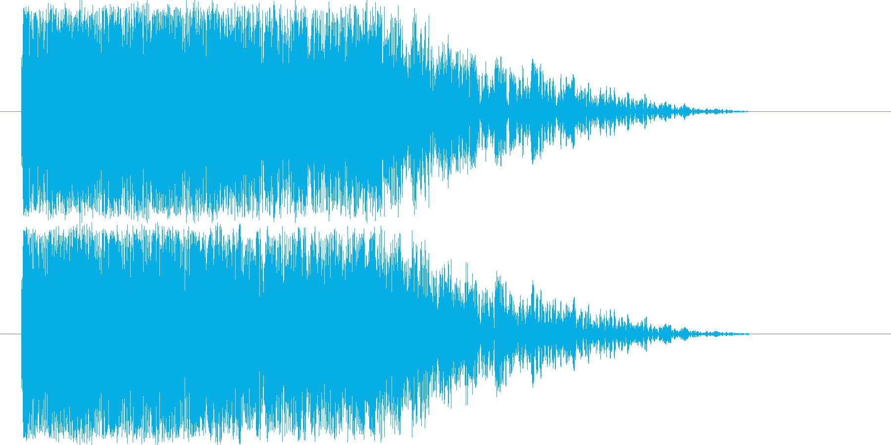 爆発音の再生済みの波形