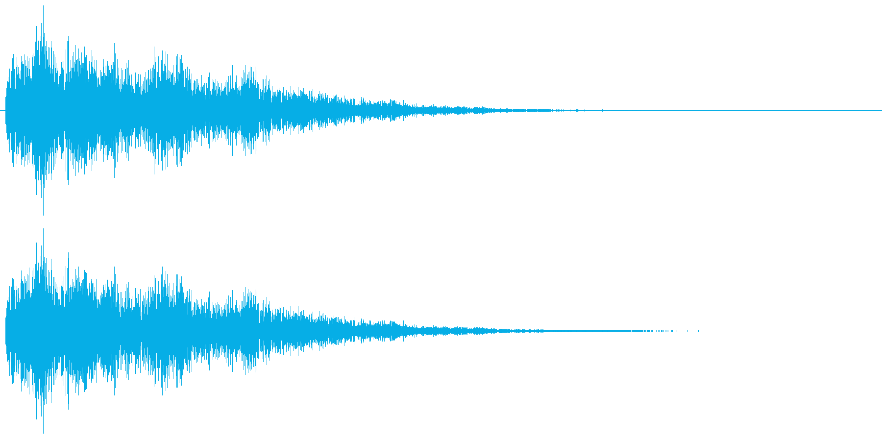 エフェクティブな効果音です。の再生済みの波形