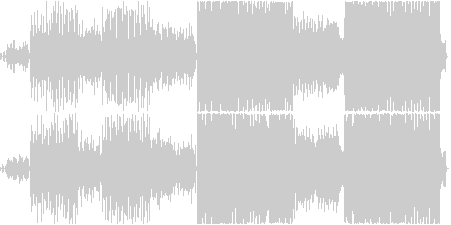 囚われの少女が出口を見つけ抜け出す曲の未再生の波形